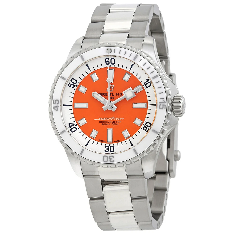 Breitling Superocean Automatic Chronometer Orange Dial Unisex Watch